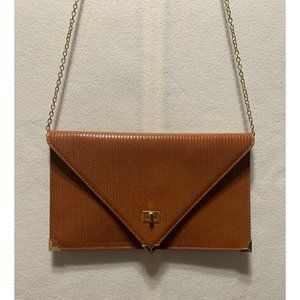 Urban Expressions Cally Clutch Crossbody Bag Brown Vegan Leather Env…